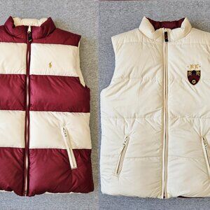 POLO Ralph Lauren Kids Down Puffer Vest Reversible Size XL (16) Embroidered Logo